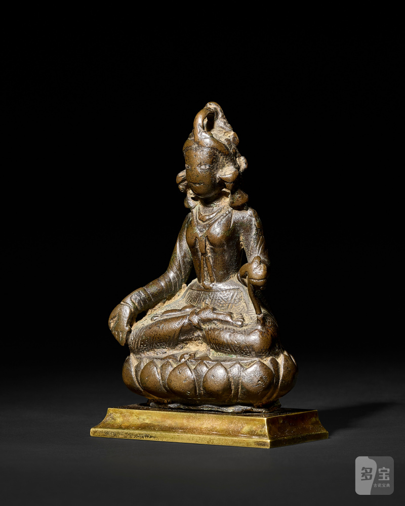 STATUE DE TARA EN ALLIAGE DE CUIVRE INCRUSTÉ D'ARGENT  VALLÉE DE SWAT, VIIE-VIIIE SIÈCLE - 图2
